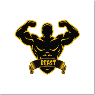 Beast | gym t-shirt | gym wear | gym clothes | men wear | gym product Posters and Art